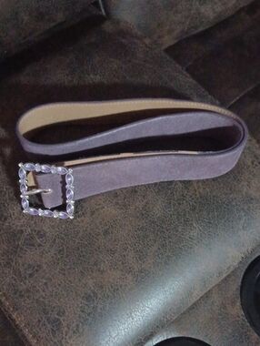 $4 Add-on Purple Faux-Suede Belt - Size S/M
